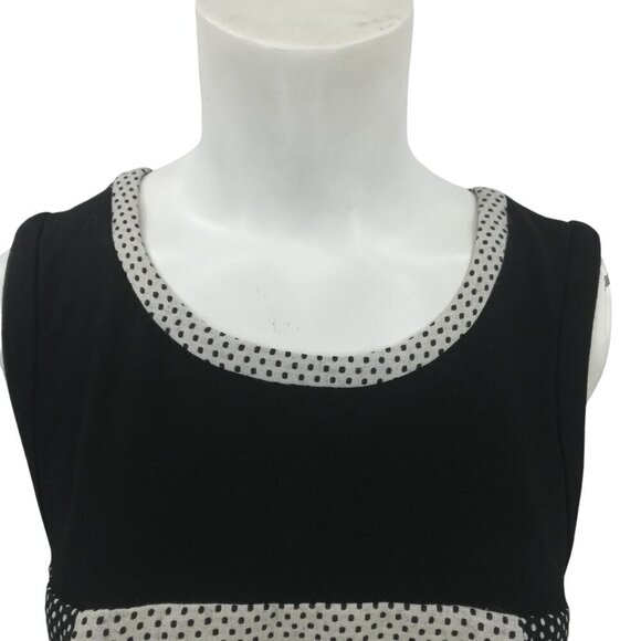Yoana Baraschi Polka Dot Sleeveless Sheath Dress Size 6 Anthro Stretch Knit - Picture 2 of 10